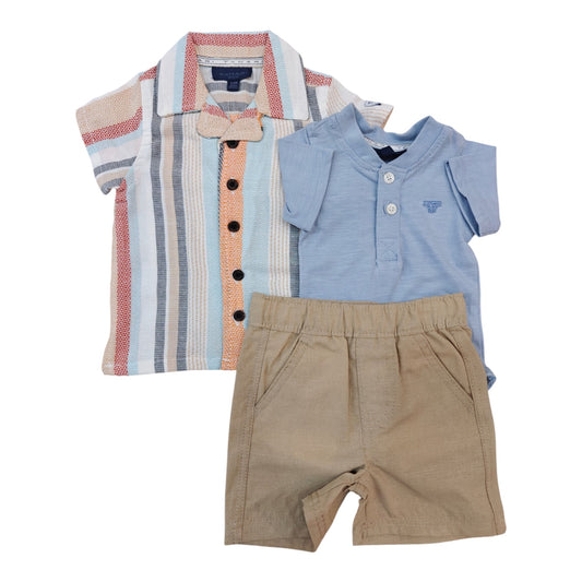 Set 3P Niño  Tahari Azul Rayado