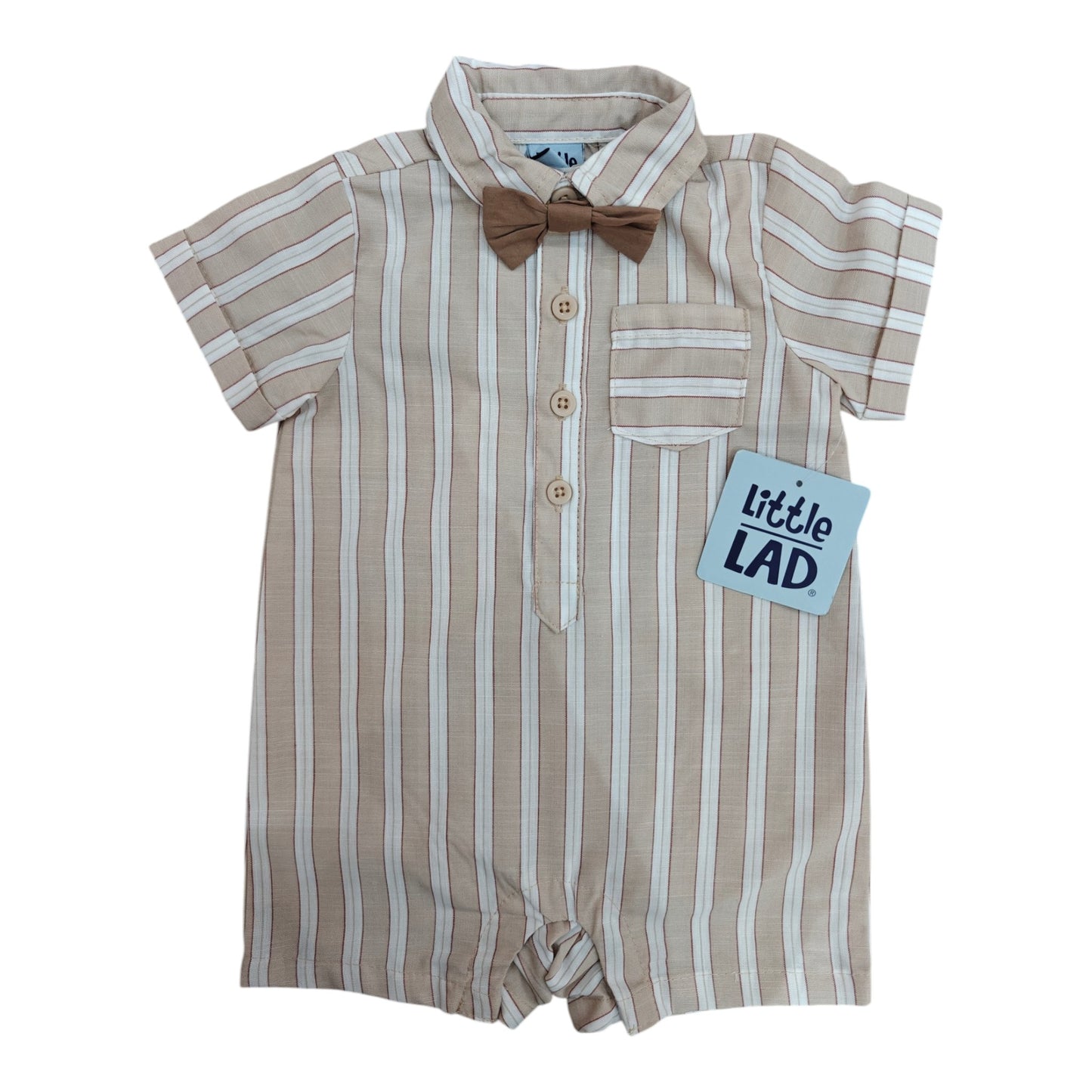 Set 2P Niño WNBM103G Café Rayas Little Lad