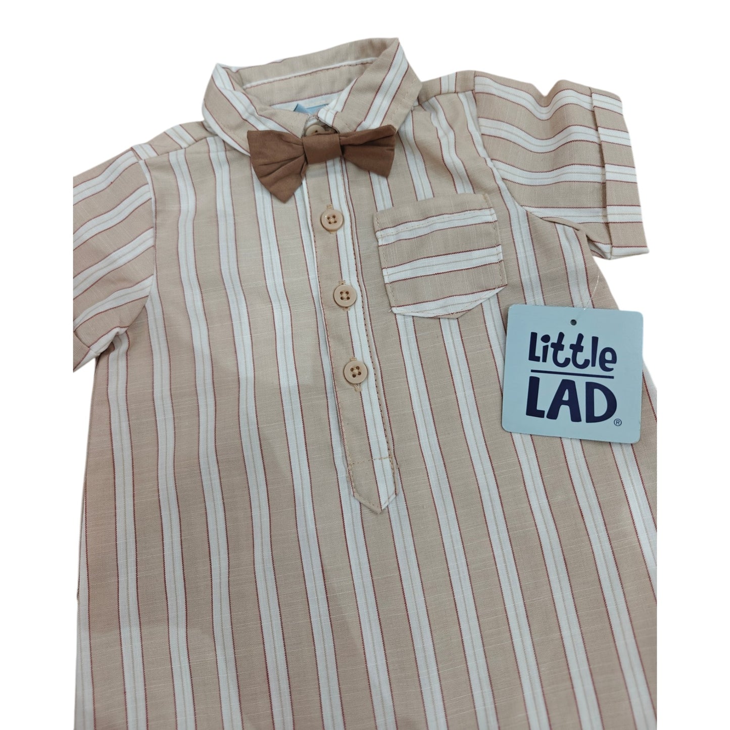 Set 2P Niño WNBM103G Café Rayas Little Lad