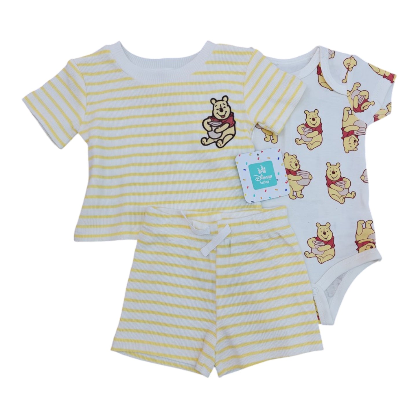 Set 3P Niño Disney Winnie Pooh Amarillo