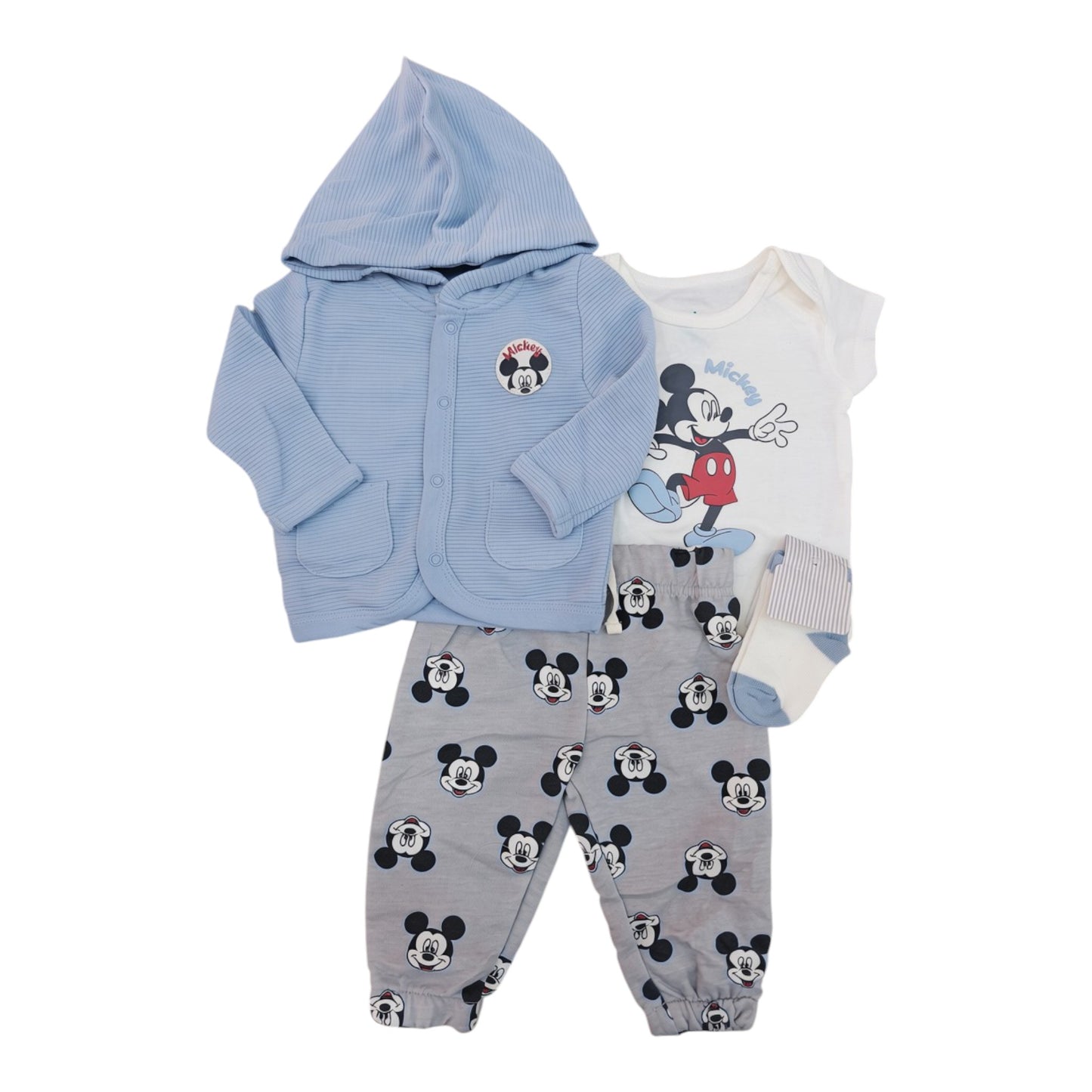 Set 4P Niño 618D35A Disney Chamarra Mickey Azul
