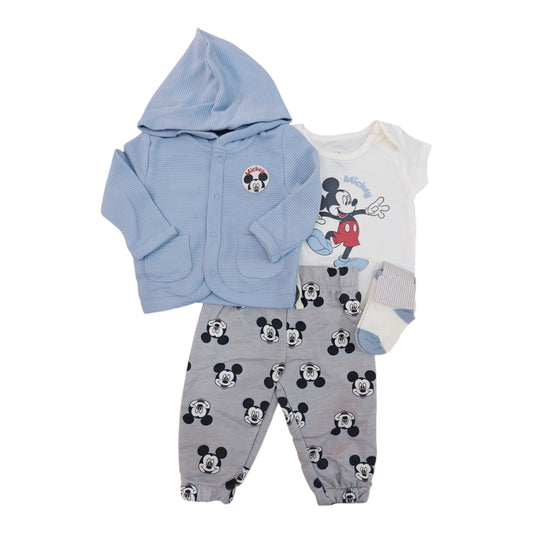 Set 4P Niño 618D35A Disney Chamarra Mickey Azul