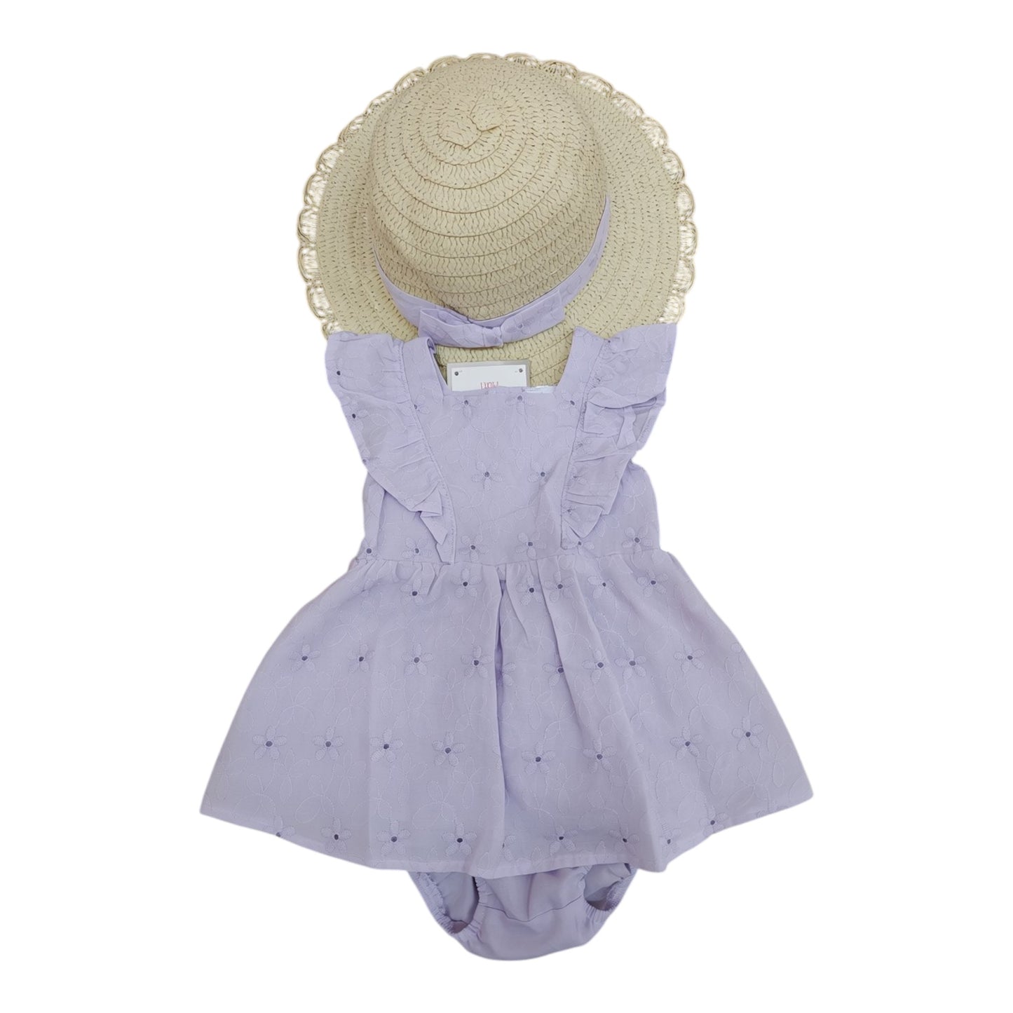 Set 3P Niña WNDD198L Little Lass Lila Sombrero