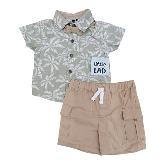 Set 3P Niño WNSE883D Little Lad Flores Verde