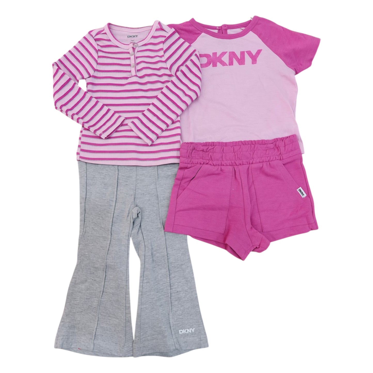 Set 4P Niña C2179G1 DKNY Rosa Rayas