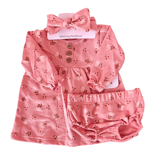 Vestido Niña R117H203 Rene Rofe Rosa Flores