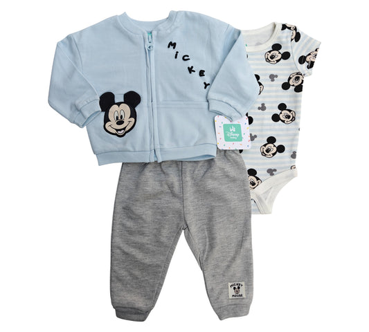 Set 2P Niño Talla 3-6M Style 107D36A Disney Baby Mickey Azul