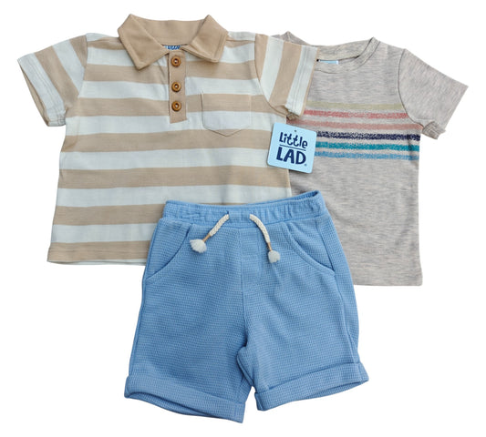 Set 3P Niño Talla 4T Style WLHX509D Little Lad Cafe Rayas