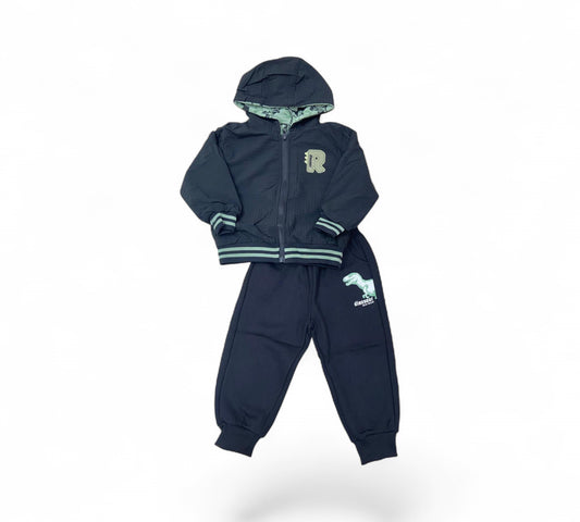 Set 2P 5T BF25-855 Dino/Negro Doble Vista