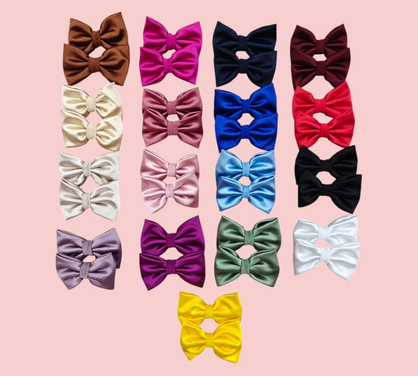 MOÑO SATIN PAR VARIOS COLORES 9CM