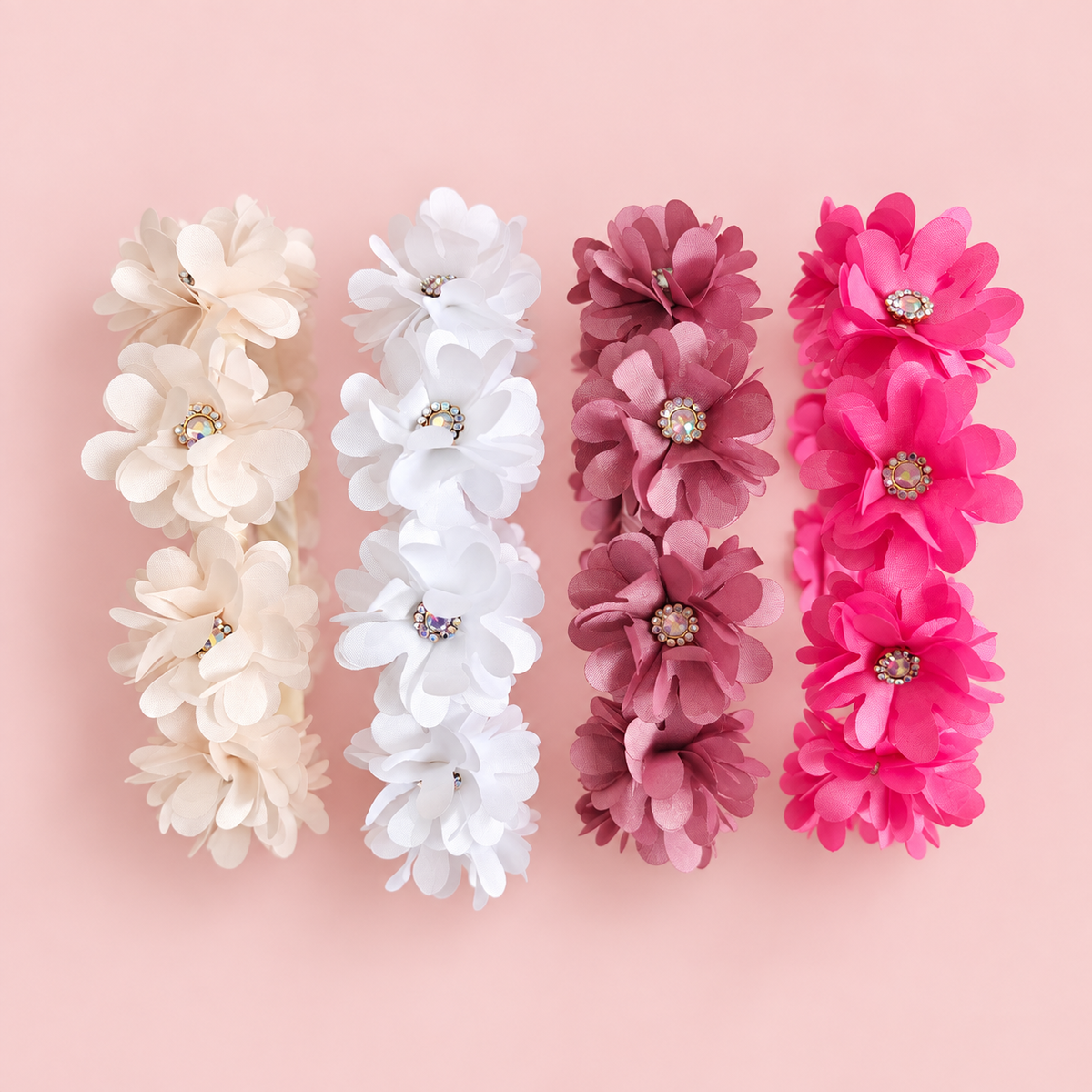 Diadema Flores Brillo Varios Colores — Sweet Regina