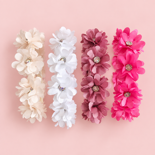 Diadema Flores Brillo Varios Colores — Sweet Regina