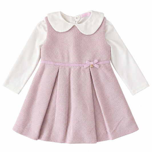 Vestido 2P Niña Rosa con Forro — Sweet Regina