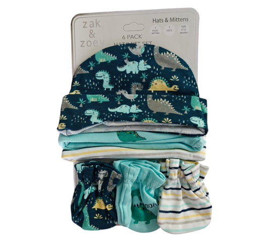 Gorros y Guantes 6P HM100 Zak&Zoey Dinos