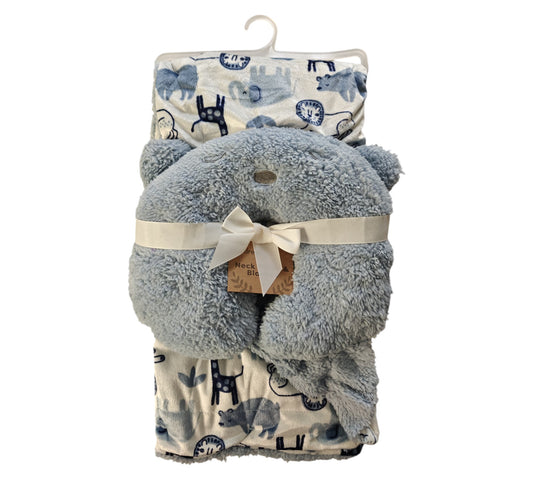 Cobija Almohada DreamGro Animales Azul