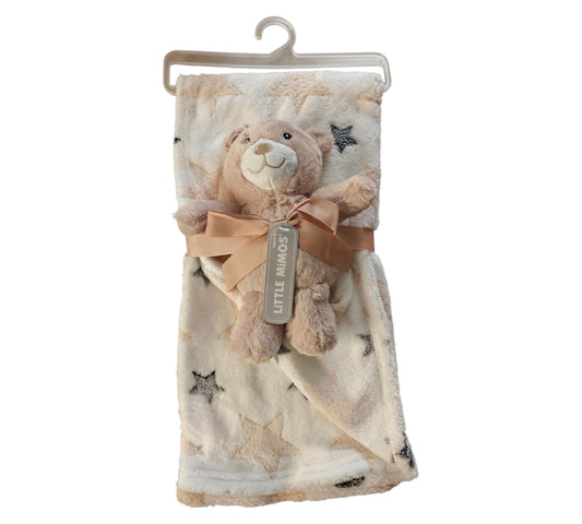 Cobija Con Peluche Little Mimos 158269 Oso Beige