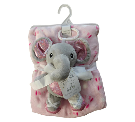 Cobija Con Peluche Duck Duck D05524 Elefante Rosa