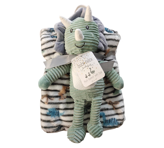 Cobija Con Peluche Duck Duck D05517 Dino Rayas