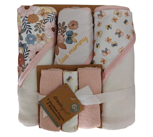 Toallas Y Toallitas 6P DW004 Dream Gro Flores Mariposas
