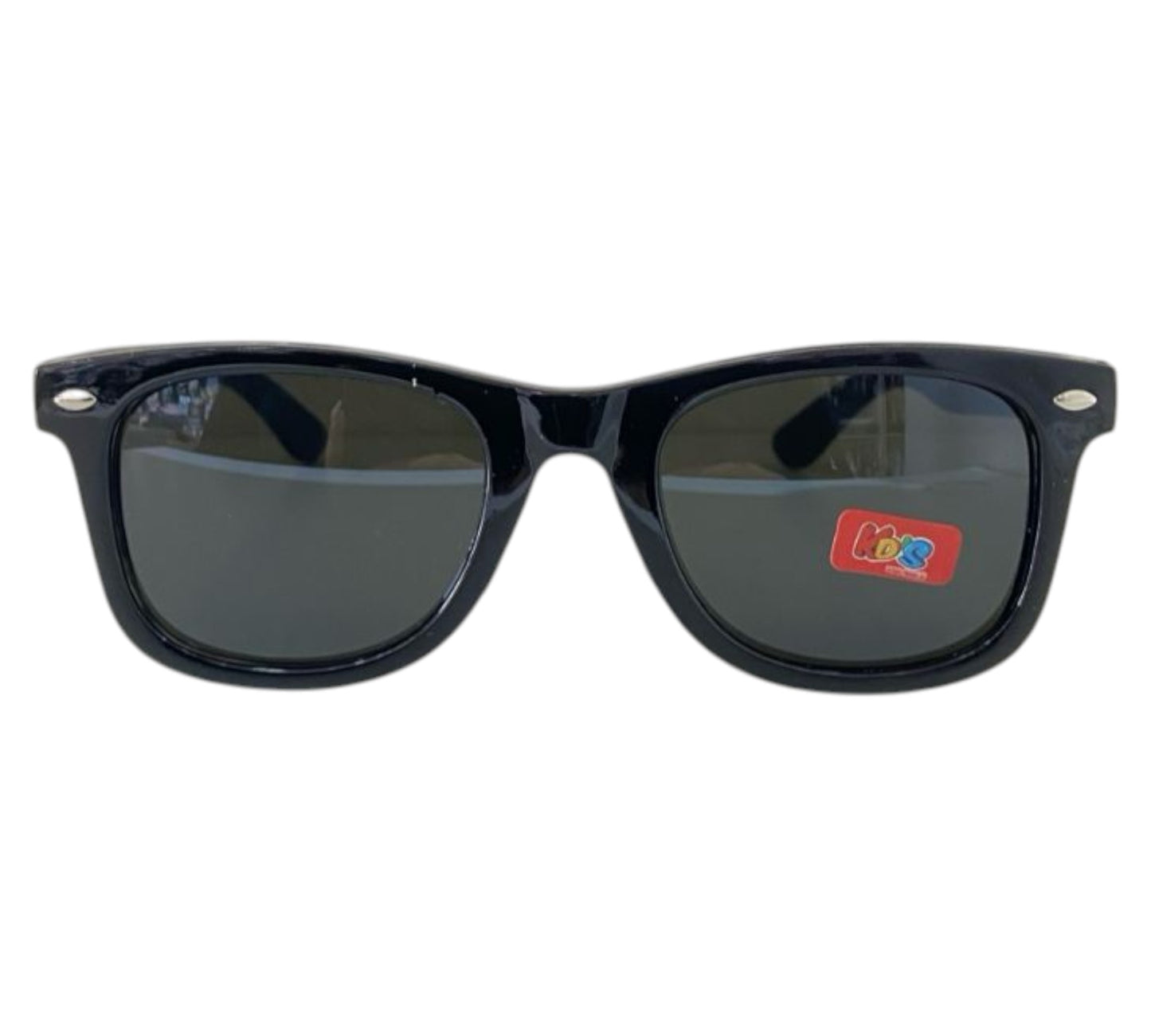 Lentes de Sol Negro Cuadro Boton