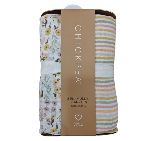 Sabana Muselina 2P BE1000041 ChickPea Caballitos/Rayas