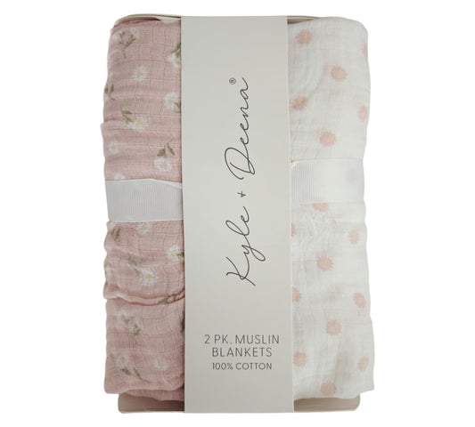 Sabana Muselina 2P BK1000007 Kyle + Deena Margaritas Rosa