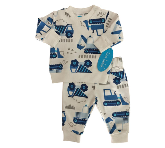 Set 2P 6-9M B002H114 Excavadora Azul Bon Bebe
