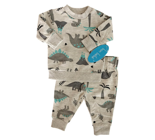 Set 2P 12M B002H416 Dinos Gris Bon Bebe