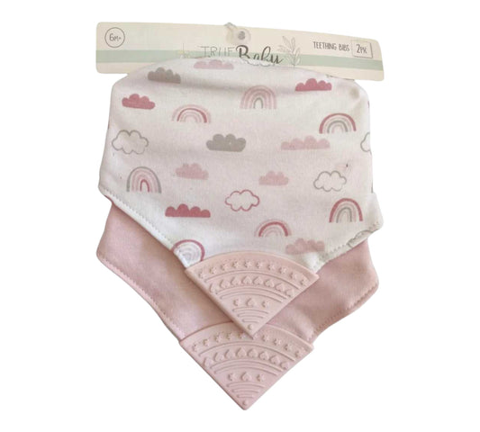 Baberos Bandanas Mordedera BCT756 2P Arcoiris Rosa True Baby