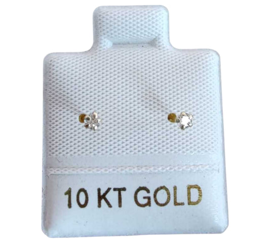 Broquel Piedrita Mini K2 Oro 10K