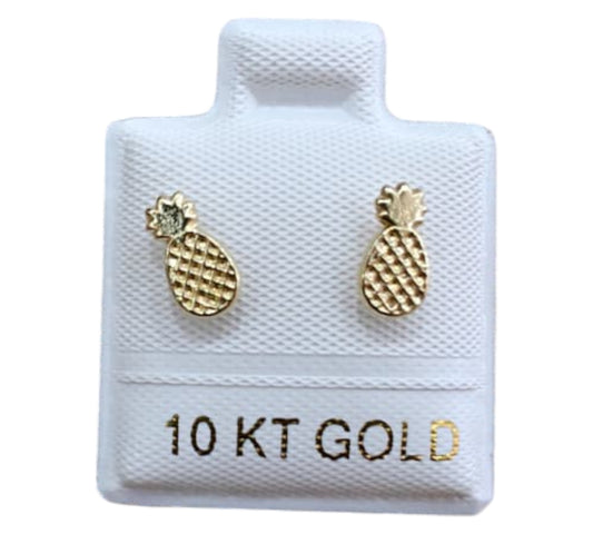 Broquel Piña Oro 10K