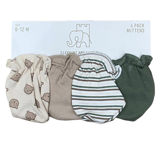 Guantes 4P Niño Elephant and Castle - Osos Beige  0-12M - Style AQ2100001
