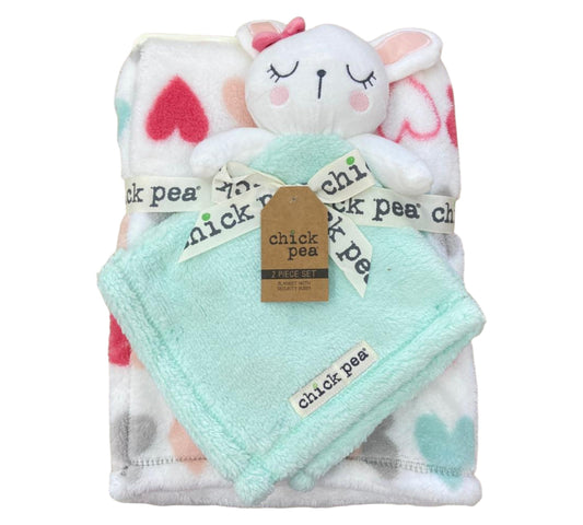 Cobija 2P Niña Chick Pea - Coneja Blanca 0+ - Style BE1029666