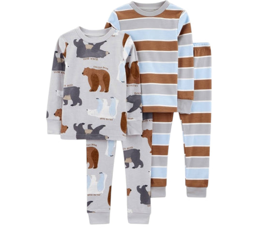 Pijama 4P Niño Talla 2T Style 6T968310 Carters Osos