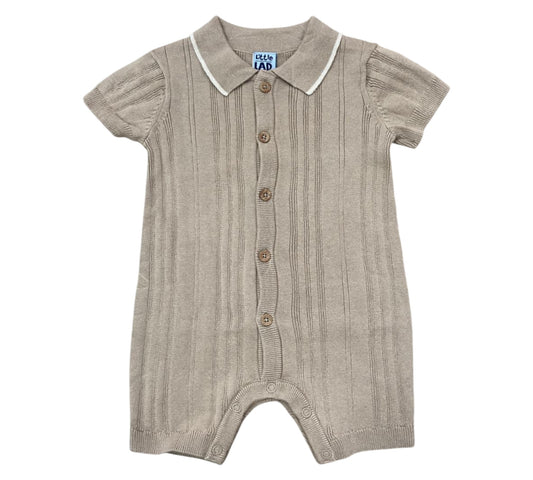Romper Niño Talla 12-18M Style WNSM010DA Little Lad Beige
