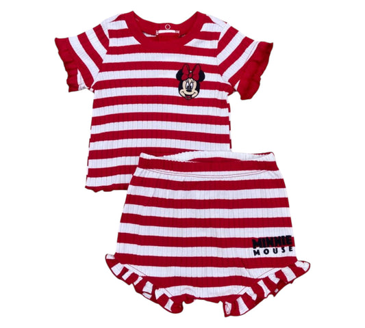 Set 2P Niña Talla 24M Style YMA36L5MFA Disney Baby Minnie Rojo Rayas