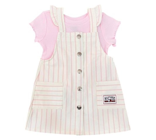 Set 2P Niña Talla 18M Style TGSii25P-999 Tommy Hilfiger Rosa Rayas