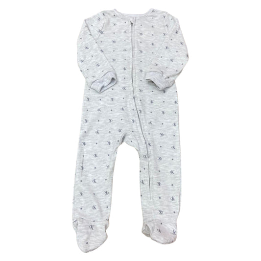 Mameluco Niño Talla 3-6M Style CKFiN14A-999 Calvin Klein Gris