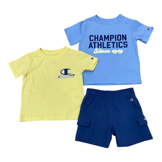 Set 3P Niño Talla 4T Style C516ST1382 Champion Amarillo Azul
