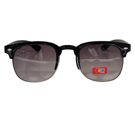 Lentes de Sol Negro Cuadro Plata