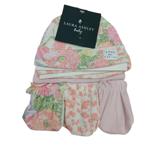 Gorros y Guantes 6P 0-3M Laura Ashley AP12976