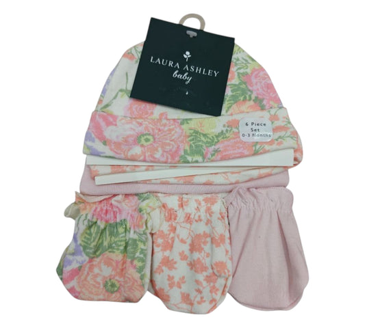 Gorros y Guantes 6P 0-3M Laura Ashley AP12976