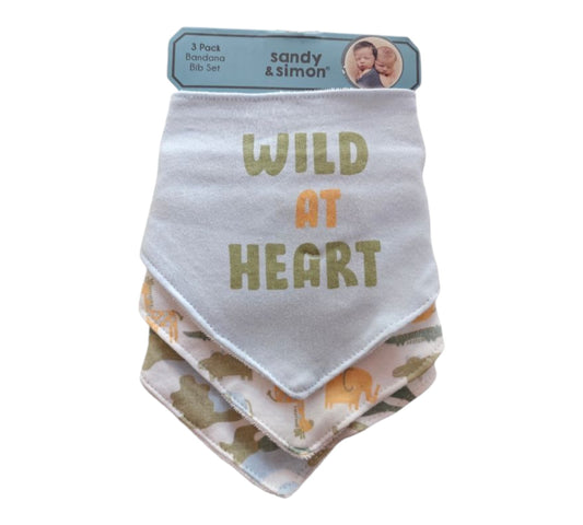 Baberos Bandana 3P 0-12M ES202223954 Elefantes Azul Sandy & Simon