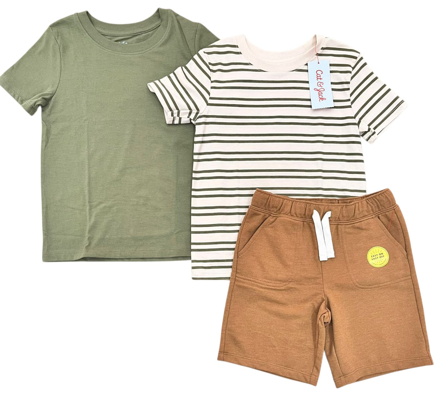 Conjunto 3P 5T M9WKE2 Cat&Jack Verde/Café
