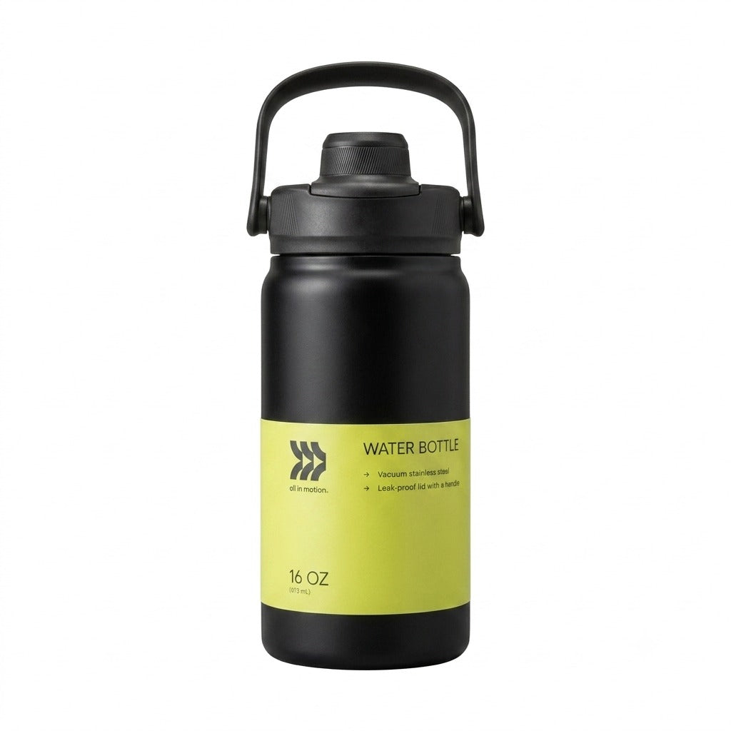 Termo de 16 oz color negro, marca All In Motion
