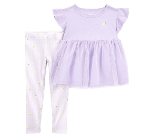 Set 2P 3T 2S409810  Lila Limones Carter's