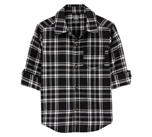 Camisa 3T 2R615510 Cuadros Negro Carter's