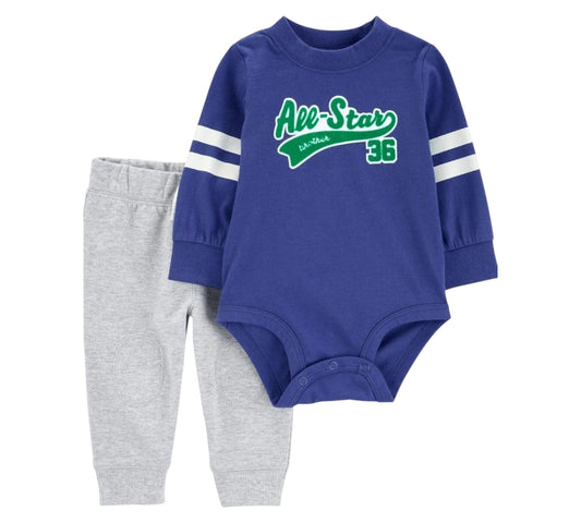 Set 2P 09M 1R543910 Azul Gris Carter's
