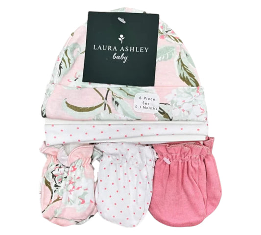 Gorros y Guantes 6P 0-3M AP12975 Laura Ashley