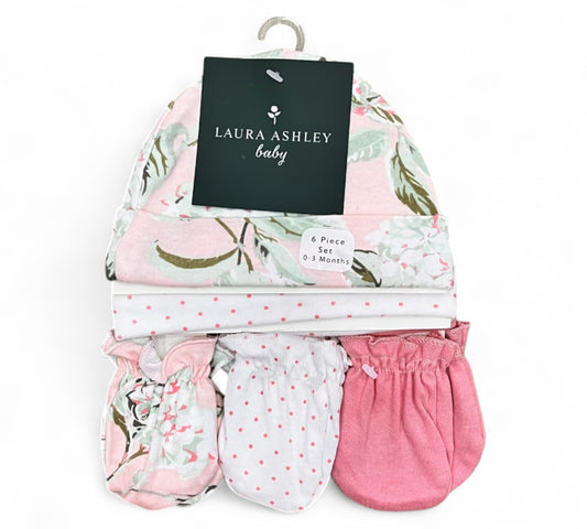 Gorros y Guantes 6P 0-3M AP12975 Laura Ashley